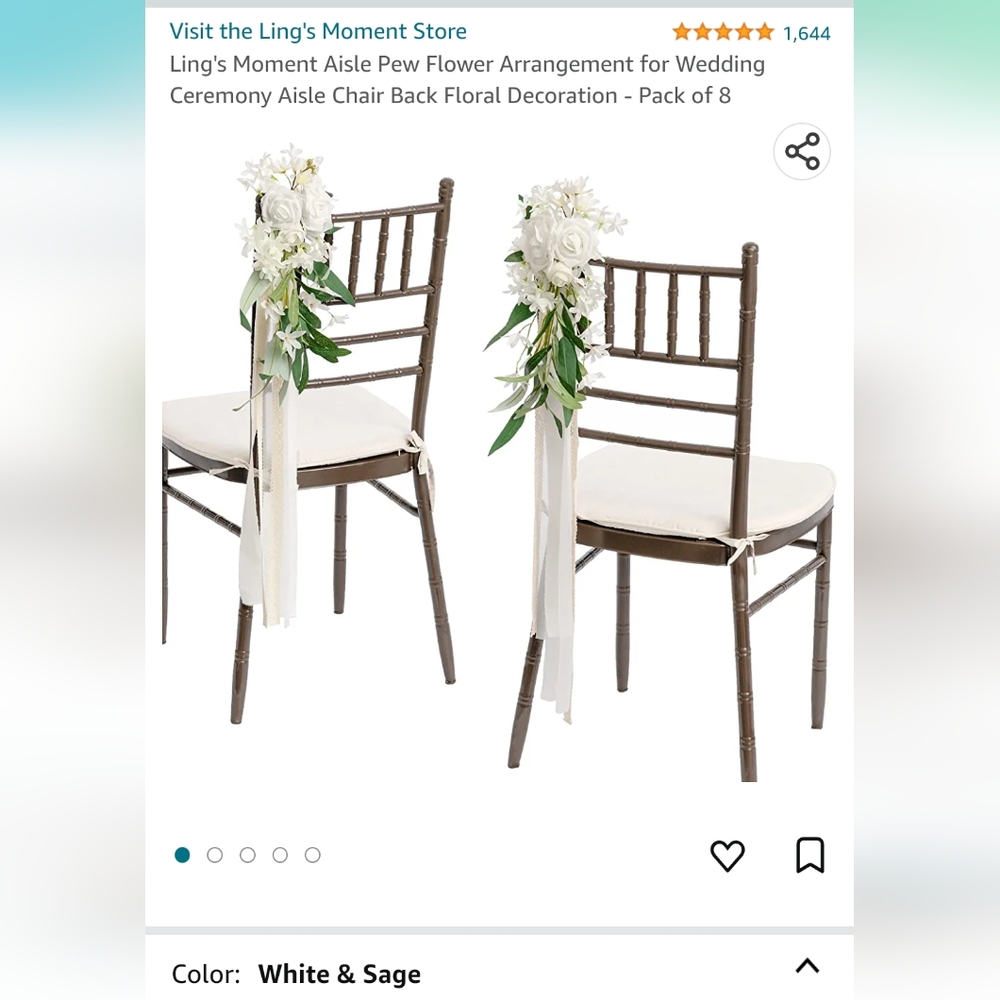 Ling's Moment Flower Chair Clips (15) (Wedding)